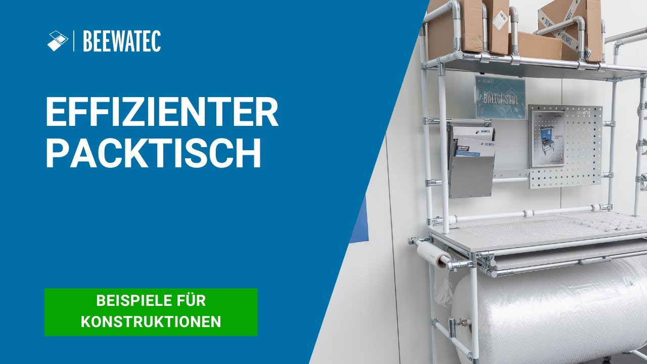 Effizienter Packtisch f&uuml;r einen organisierten Arbeitsablauf