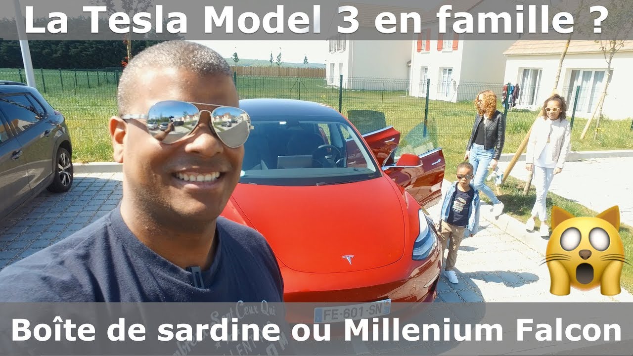 La Tesla Model 3 en famille avec 2 sièges bébé