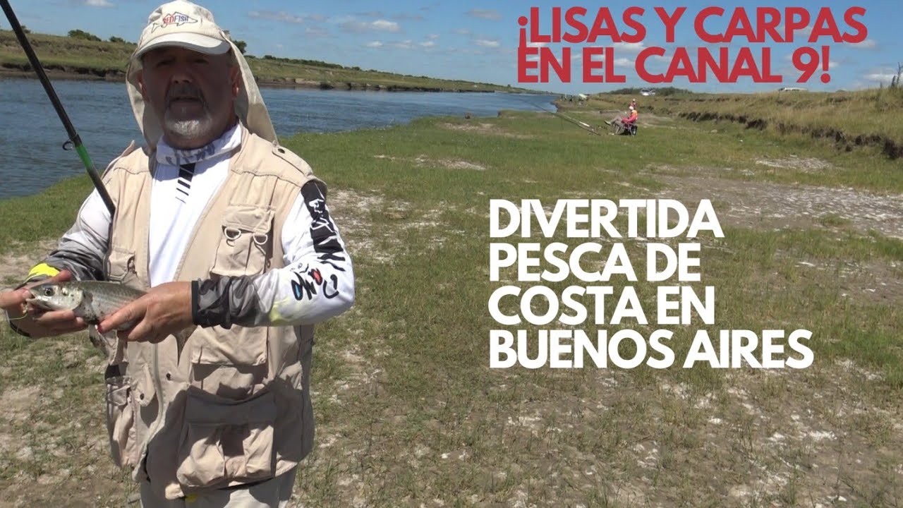 LISAS Y CARPAS EN EL CANAL 9 - DIVERTIDA PESCA DE COSTA EN BUENOS AIRES | PESCANDO CON TETE