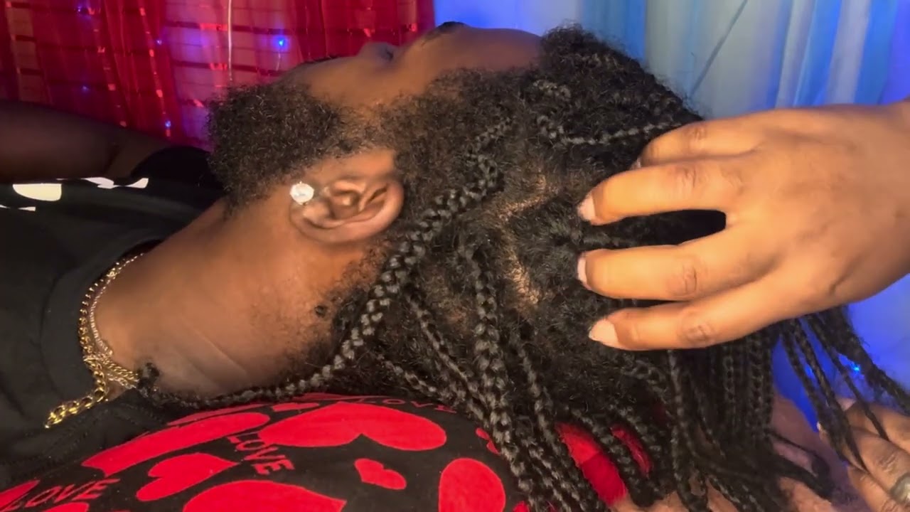 ASMR he love to relax with scalp scratching #asmr #asmrforsleep 