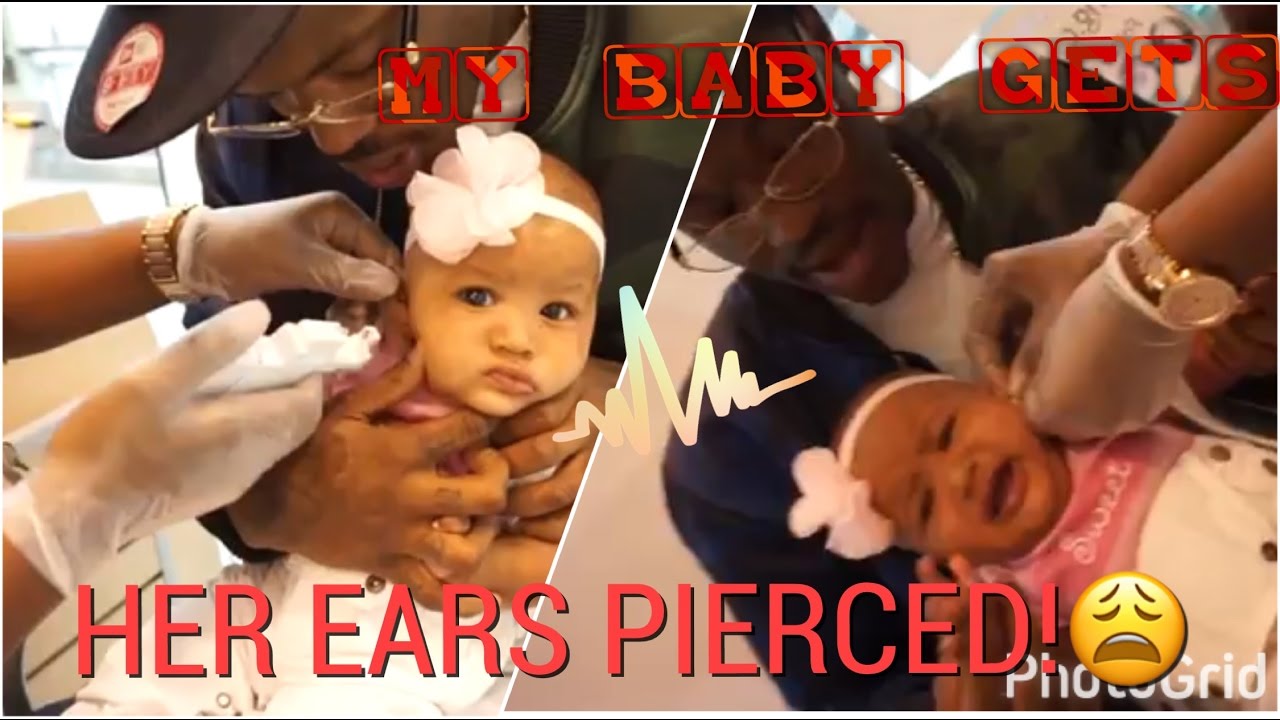 BABY GETS HER EARS PIERCED!