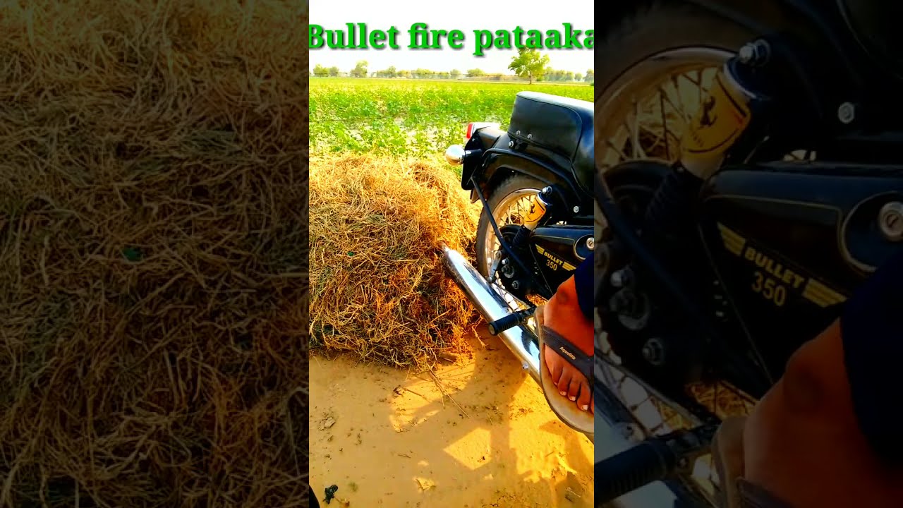 Bullet bike pataka fire in farm