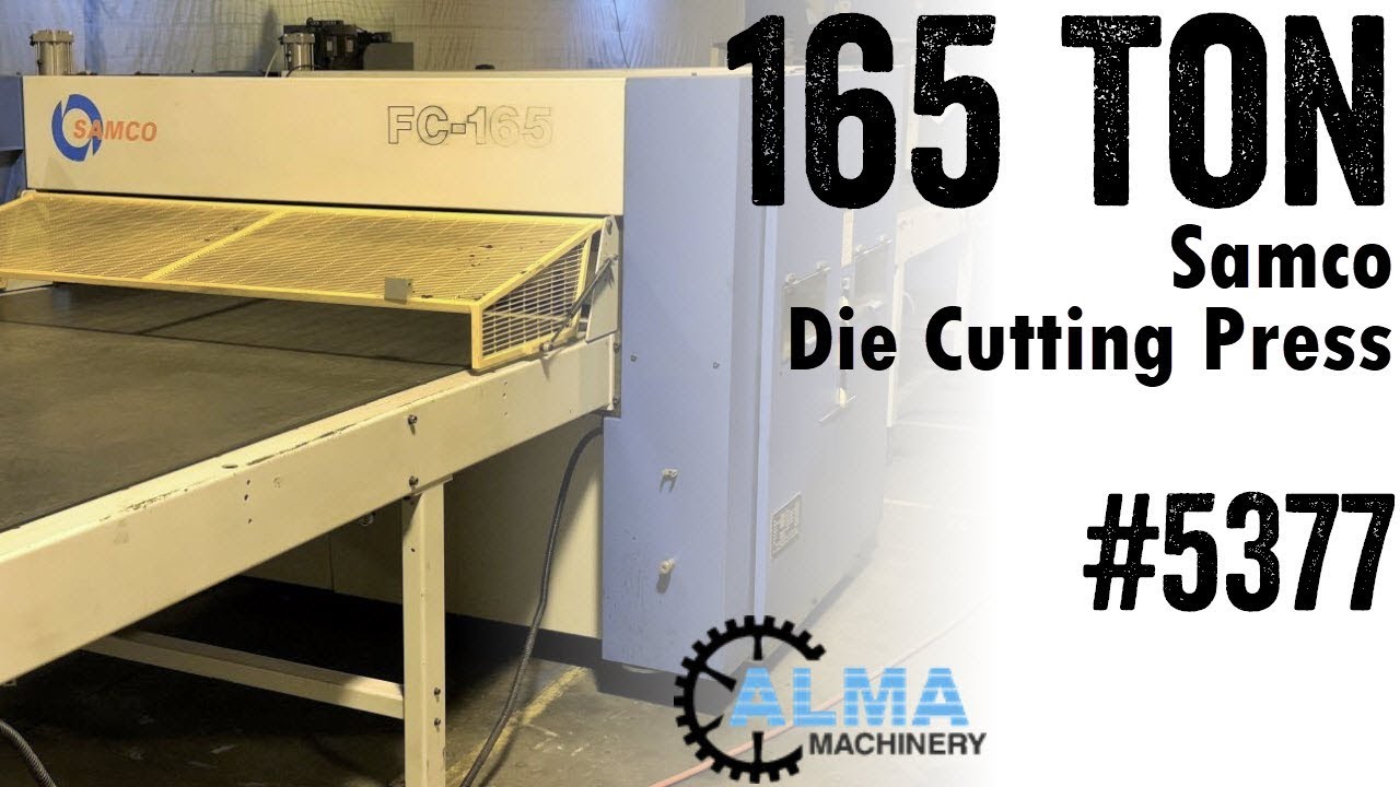 Samco Die Cutting Press • 165 Tons 72" x 44" Cutting Area