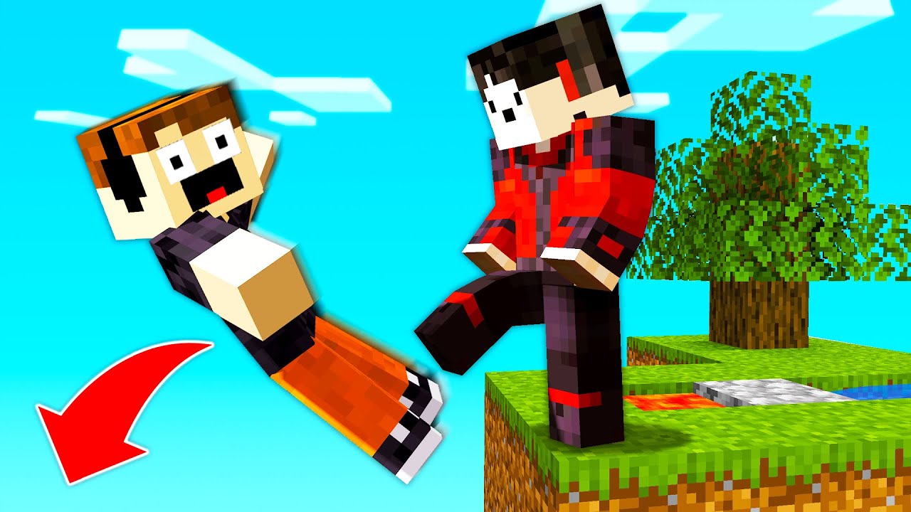 ME TIRÓ DEL SKYBLOCK! 😭 (yo a el 😈) | Minecraft