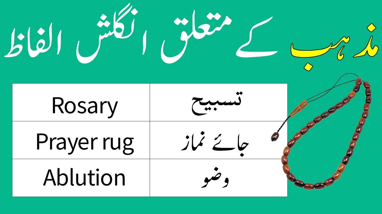 Religion Vocabulary Words with Urdu Meanings | English With Amaish
