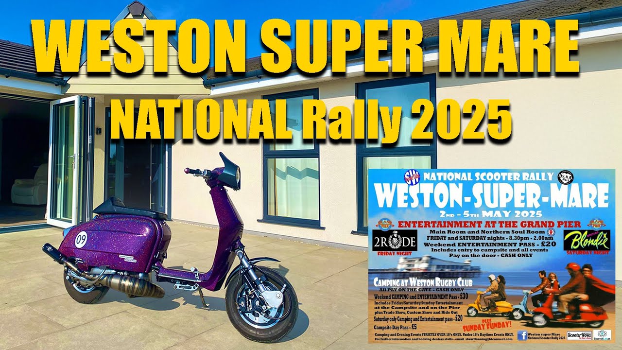 Weston Super mare Scooter Rally 2025 -  FULL ACTION
