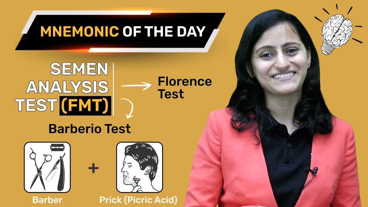 Semen Analysis Test [Florence & Barberio Test] | Mnemonic Of The Day