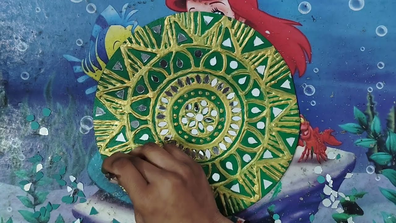 Art with fevicol and mirror 