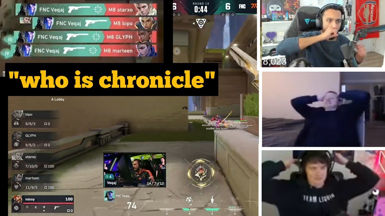 Fns and streamers react to Fnc Veqaj Best Ace of the year VS M8