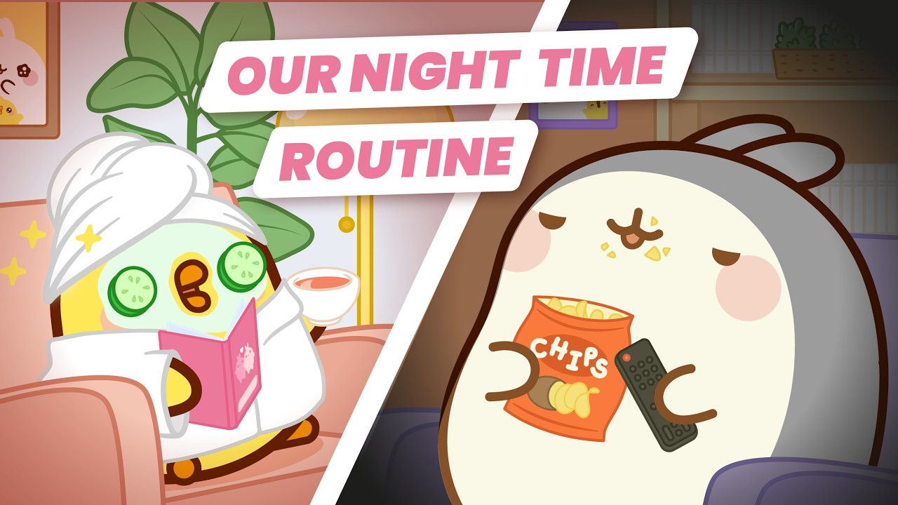 Molang and Piu Piu Reveal Their Night Time Routine Secrets 🌙✨