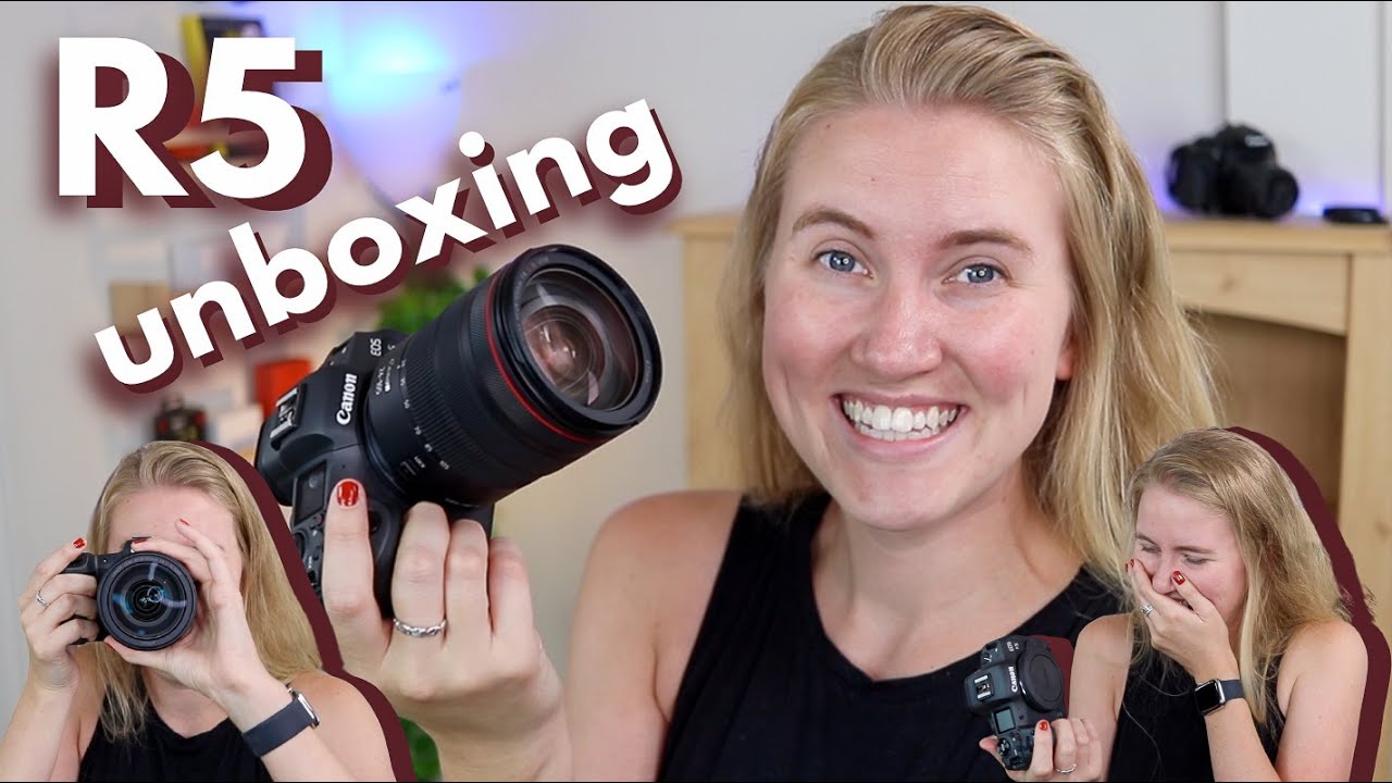 Canon R5 Unboxing and First Impressions! || Unboxing the camera of my dreams😭