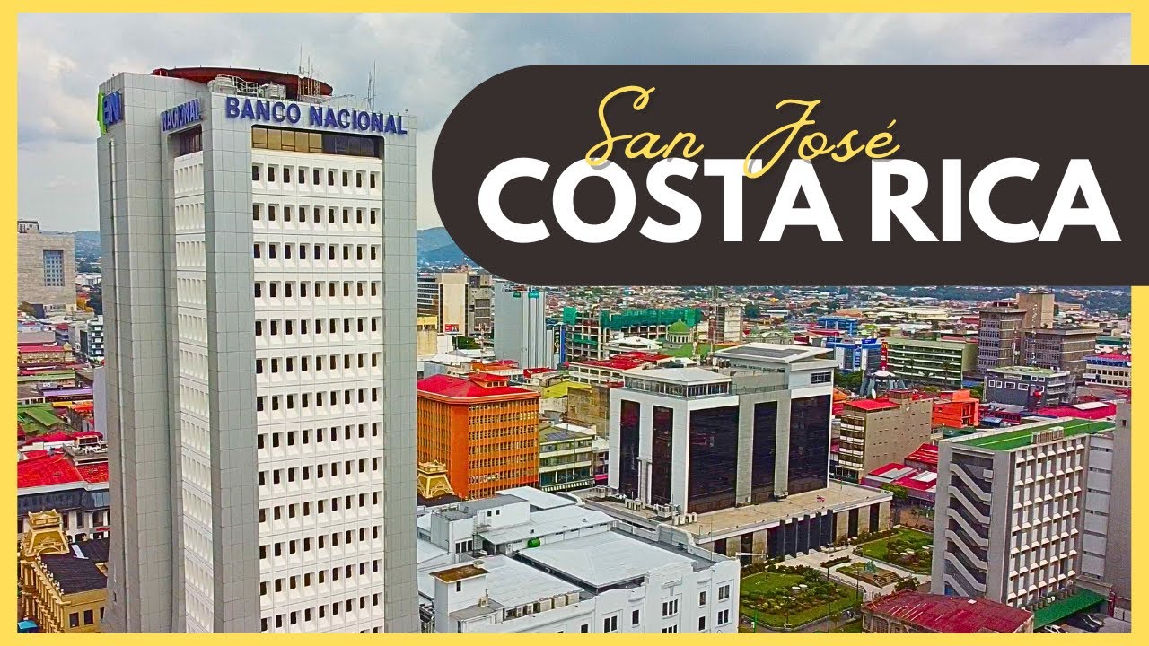 COSTA RICA Downtown San Jose in Drone 4k