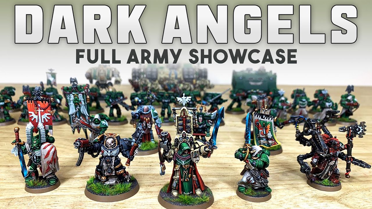 PAINTING SHOWCASE: Dark Angels Army Warhammer 40k Miniature Painting
