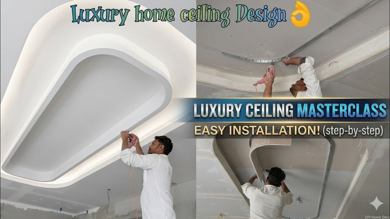 Haw To make best Gypsum ceiling Design Big holl watch the video👆 घर  मे बनाये एसी सुंदर सिलिंग💪