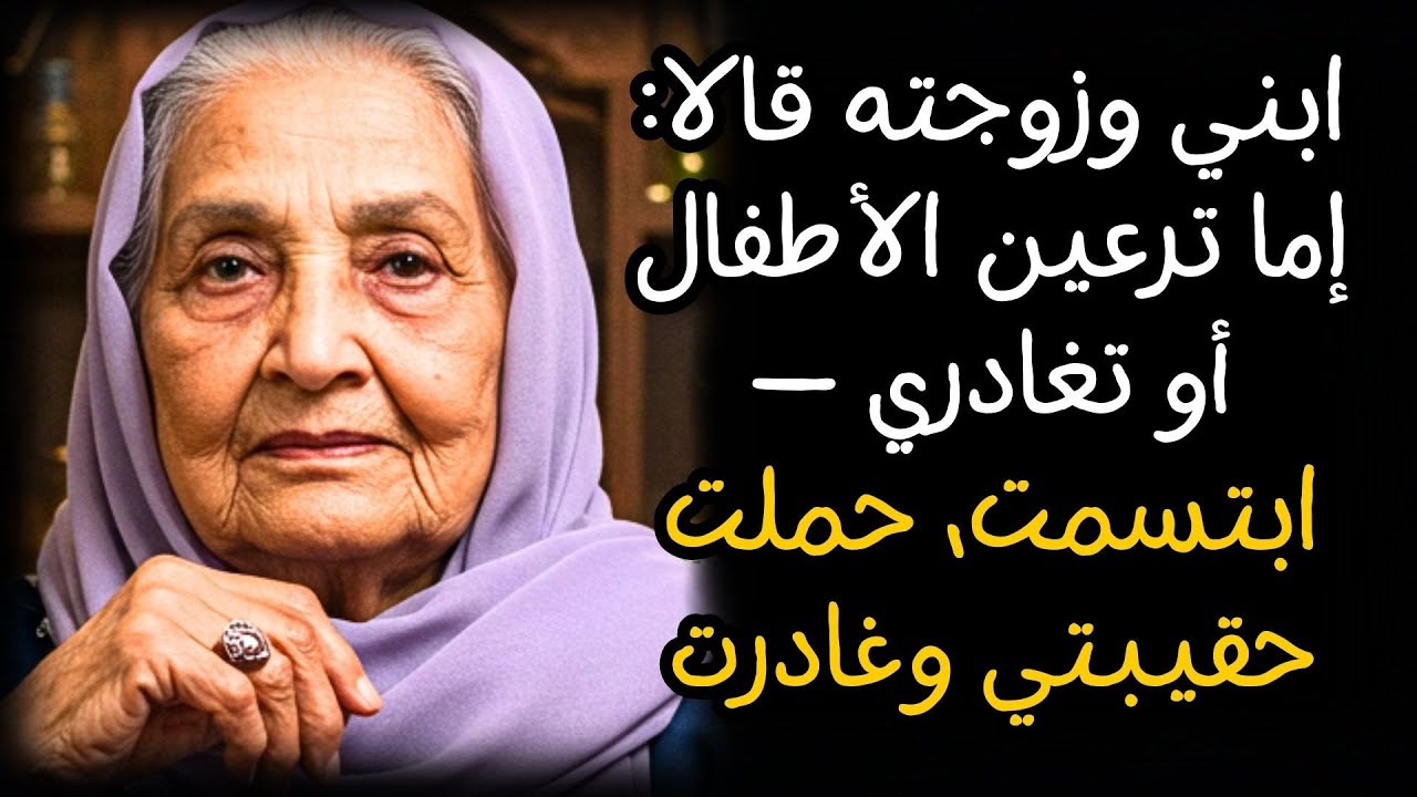 ابني وزوجته قالا: إما ترعين الأطفال أو تغادري — ابتسمت، حملت حقيبتي وغادرت