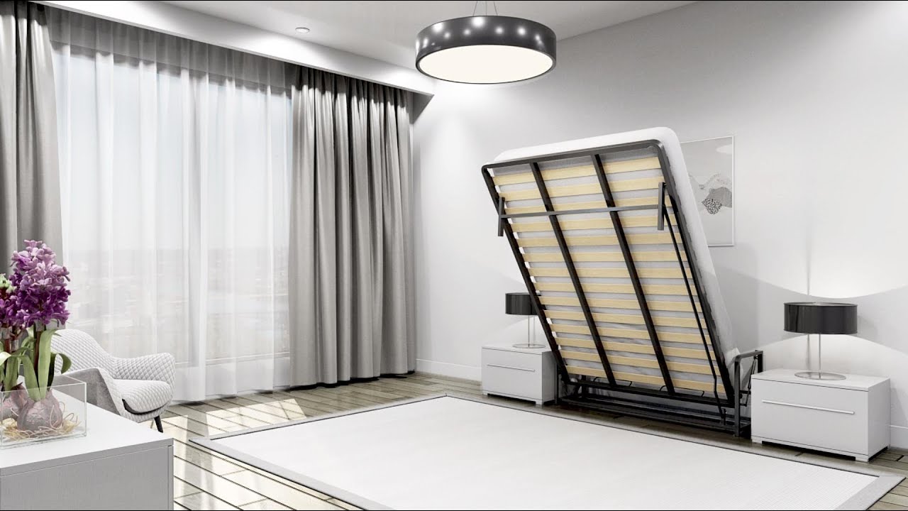 Classic double vertical wall bed by Wall Bed King