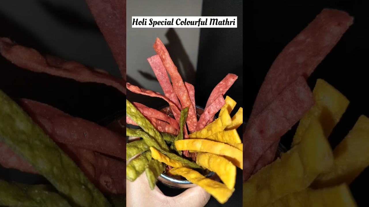 Colourful Mathri Recipe #shorts #coloufulmathri #colour #holi