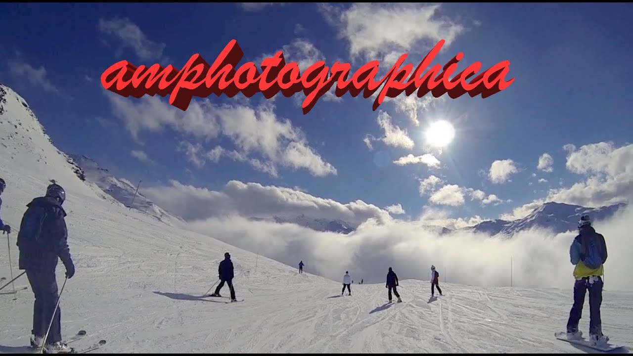 Ski Val Thorens From Col de la Chambre, Tour 1 - Cime Caron, Glacier de Peclet, 45mph logged