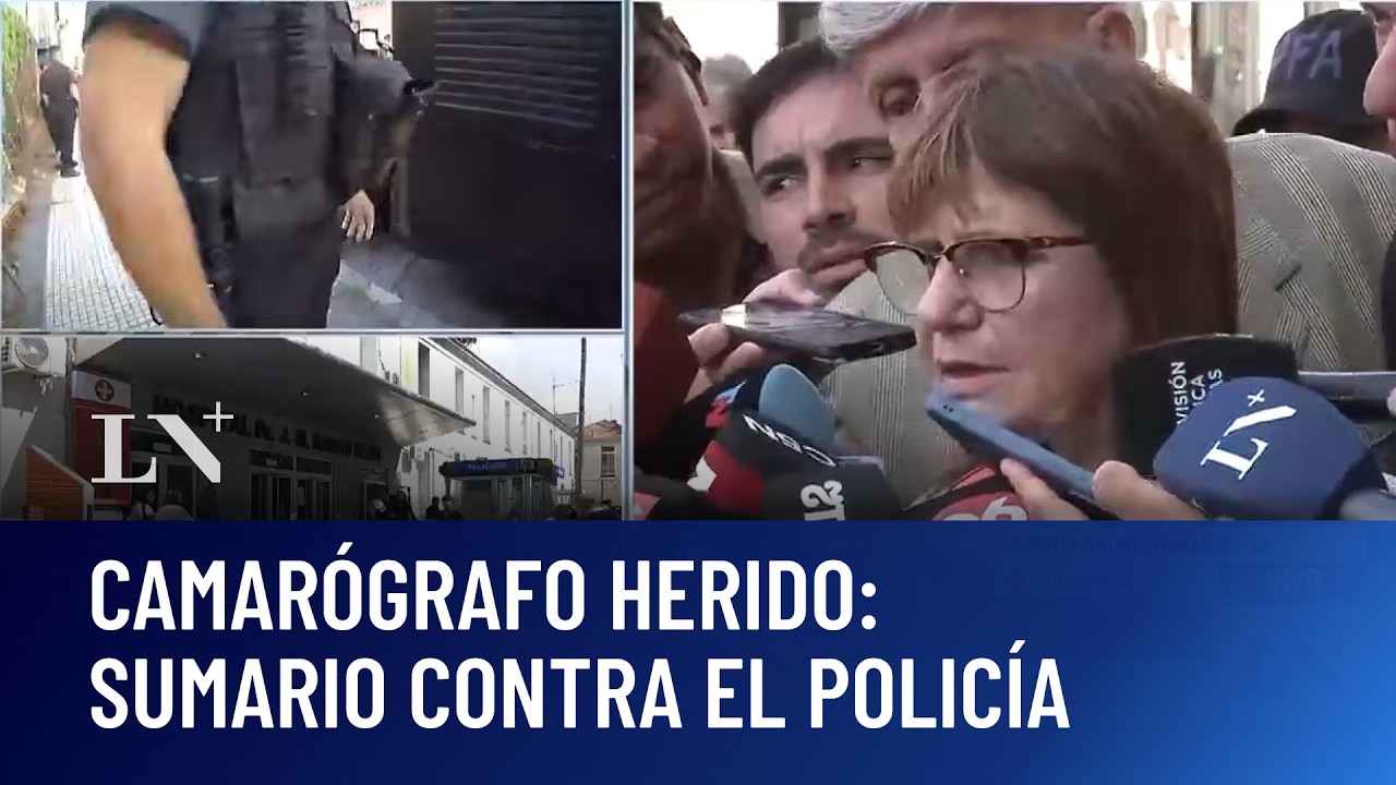 Incidentes y camarógrafo herido; sumario administrativo contra los policías