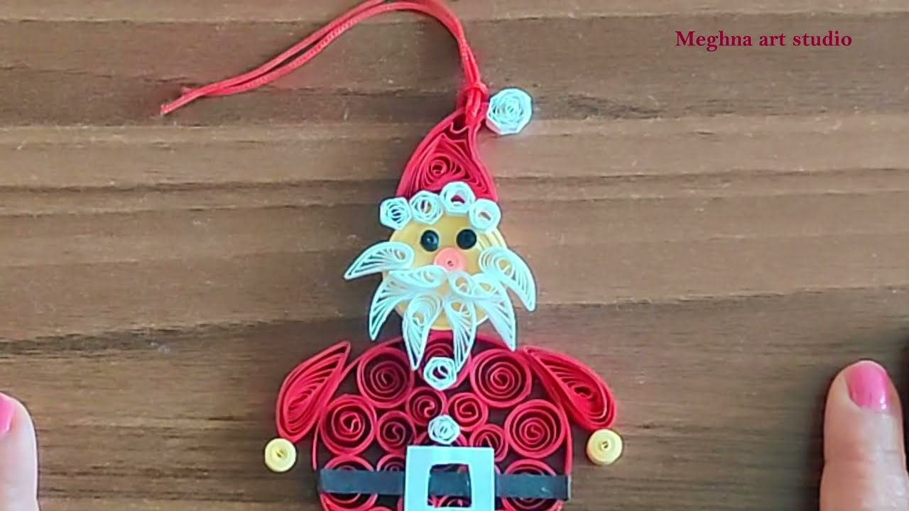 Quilling santa Christmas ornament / creative quilling santa / Christmas idea