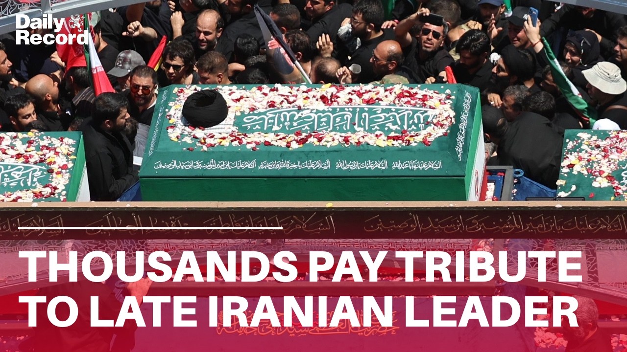 Thousands line funeral procession for Iranian supreme leader Ayatollah Ali Khamenei