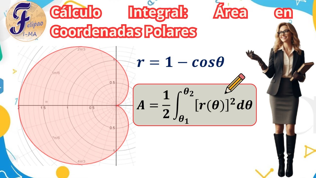 🔍Descubre como calcular el ÁREA DE UN CARDIOIDE en COORDENADAS POLARES