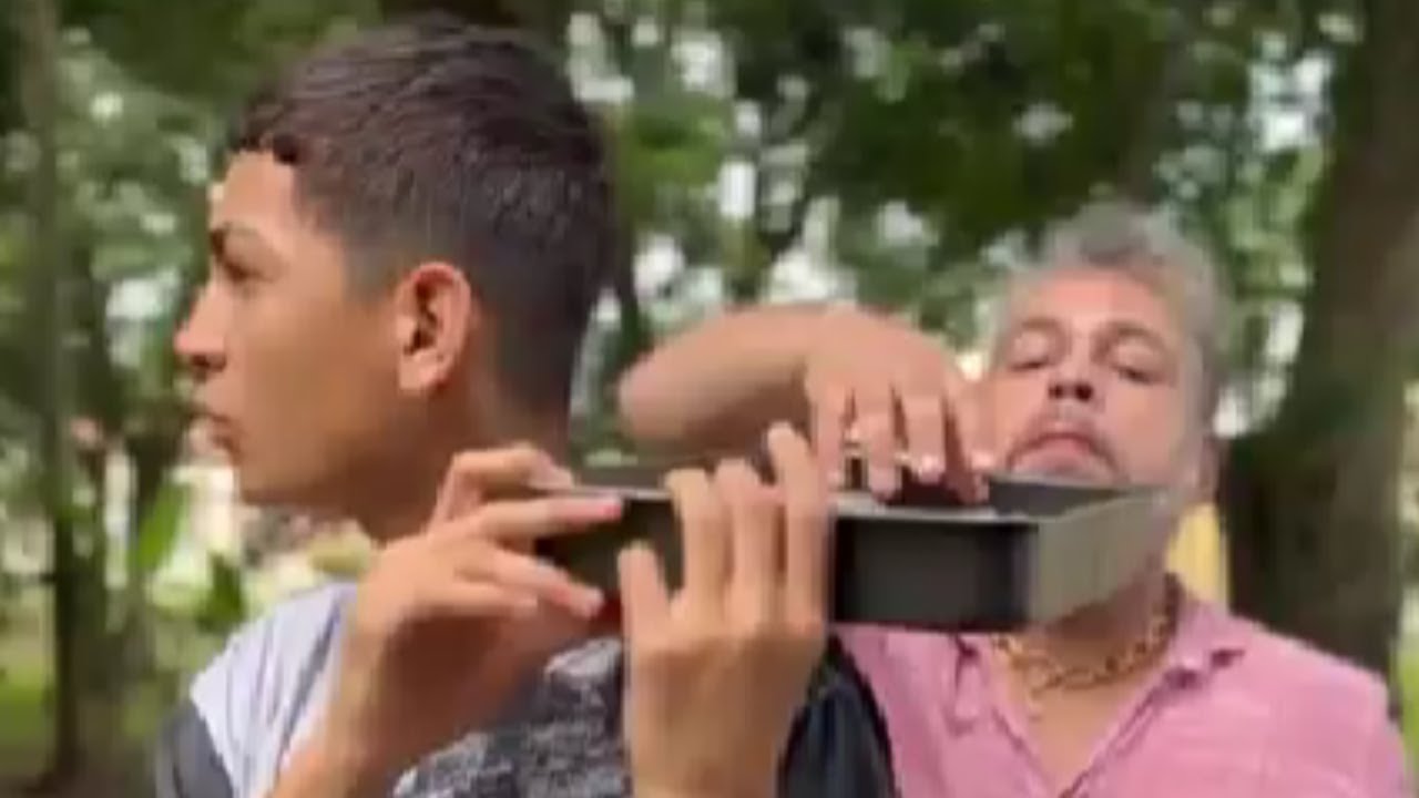 Esse menino fez uma armadilha pra pegar um homem ladrão