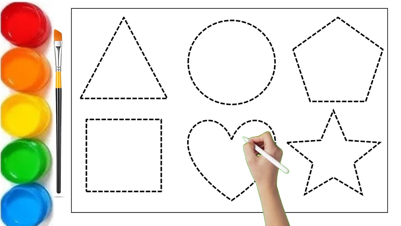 Shapes drawing for kids, learn 2d shapes, colors for toddlers | Preschool Learning | part.310 , 271
