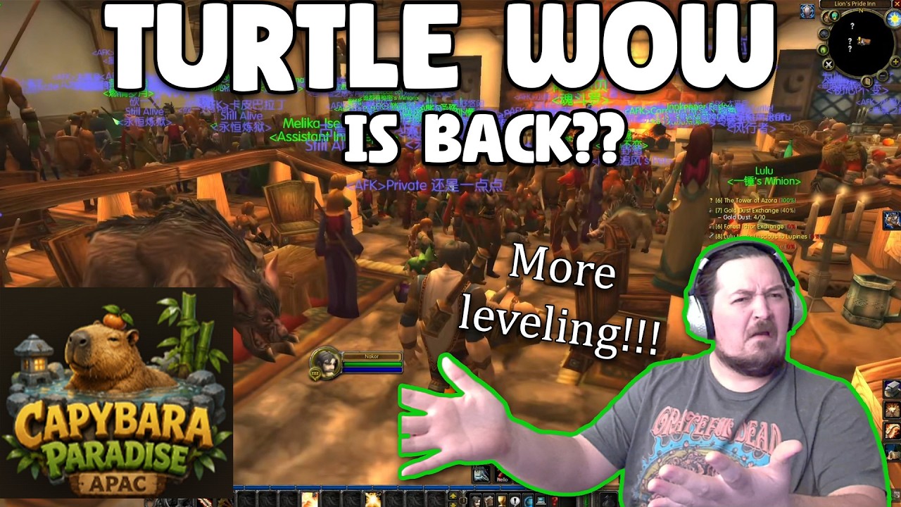 Turtle WoW Is back?? Capycraft Leveling Continues! (Capybara Paradise