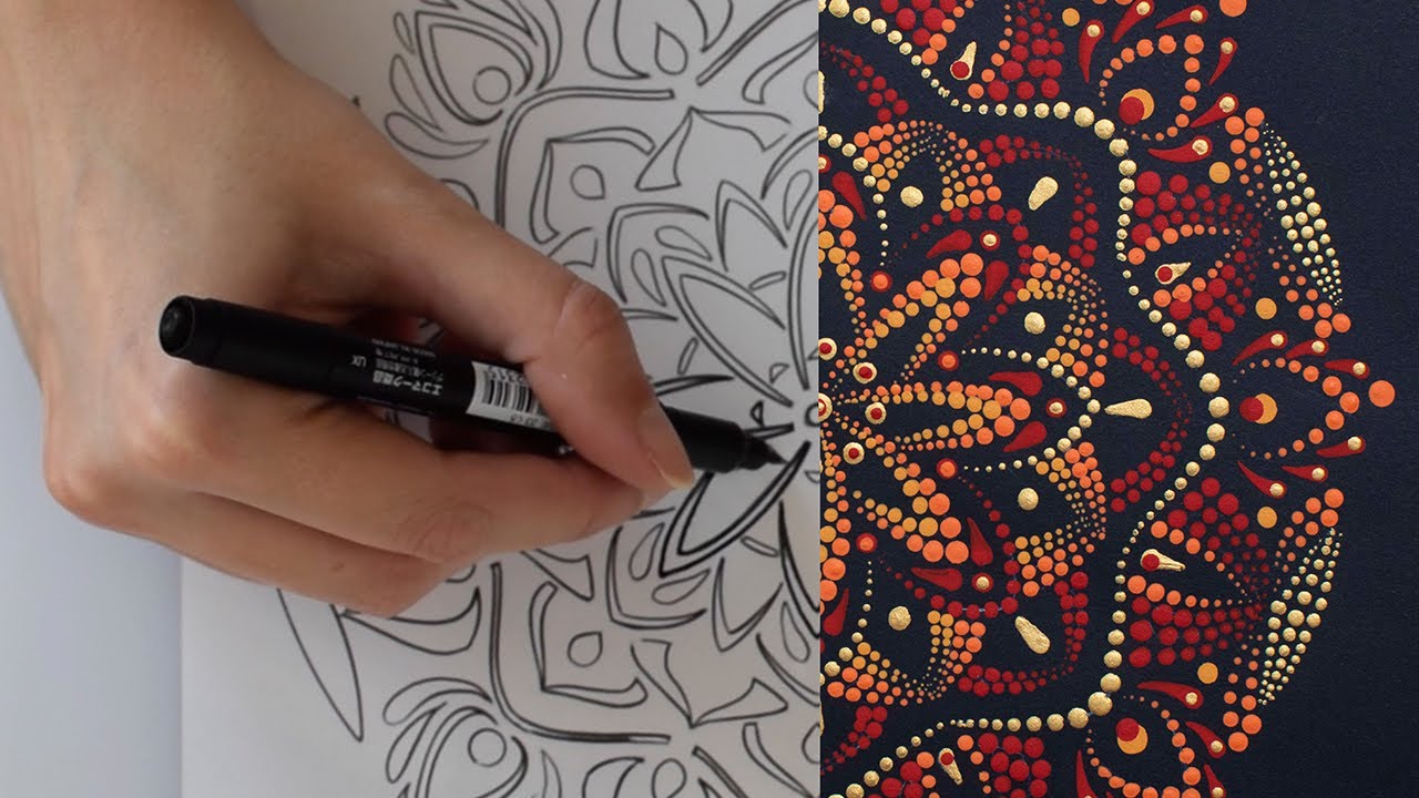 Mandala Dot Painting - Stencil