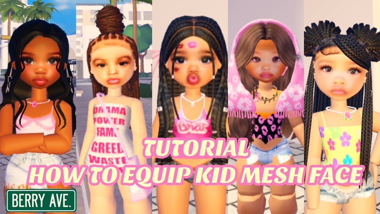 *НОВОЕ* КАК СНАРЯЖИТЬ KID MESH FACE + КОДЫ // BERRY AVENUE