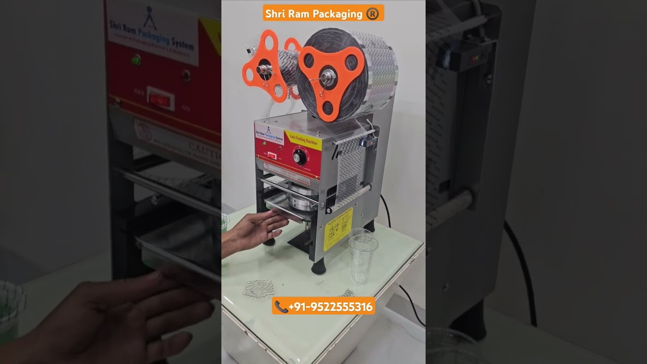 Juice Glass Sealing Machine  !! Cup Sealer
