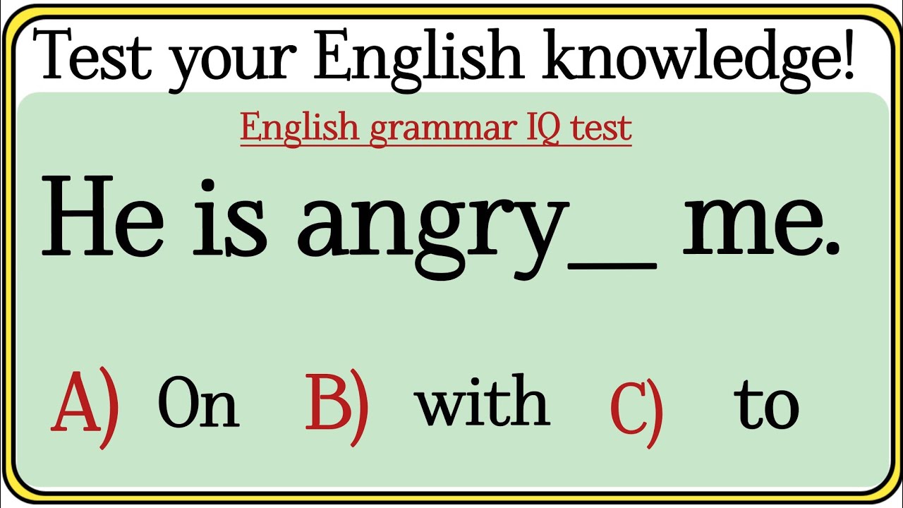 Mixed English grammar test your English knowledge ⭐ 1 parsant pass this test