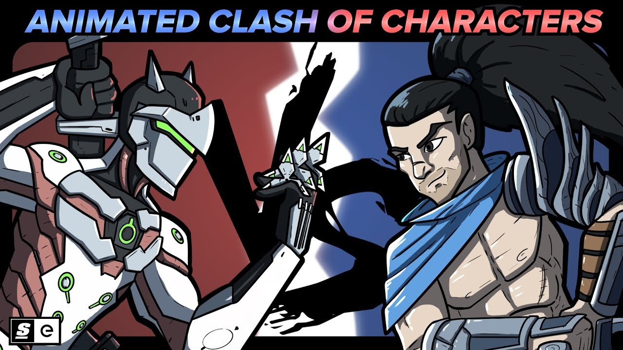 Genji vs Yasuo: Animated Clash of Characters