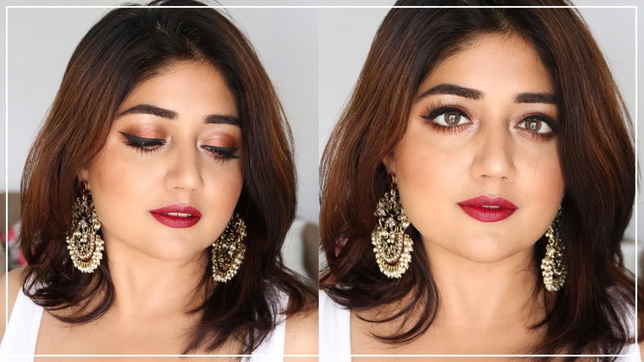 Indian Drugstore Makeup Tutorial | Navratri/Durga Puja Makeup | corallista