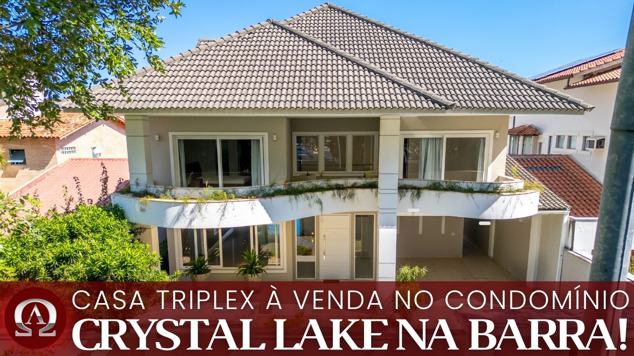 CASA TRIPLEX à venda no condomínio CRYSTAL LAKE na BARRA DA TIJUCA no Rio de Janeiro/RJ!