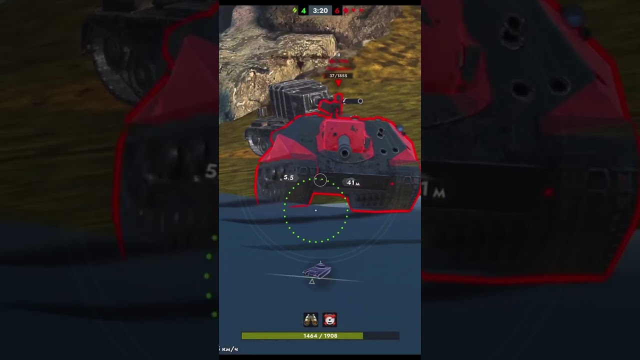 СИЛЬНЫЙ ТАНК на котором ПОБЕЖДАЮТ 70% ИГРОКИ в сложных боях 1 vs 4 #tanksblitz #blitz #shorts