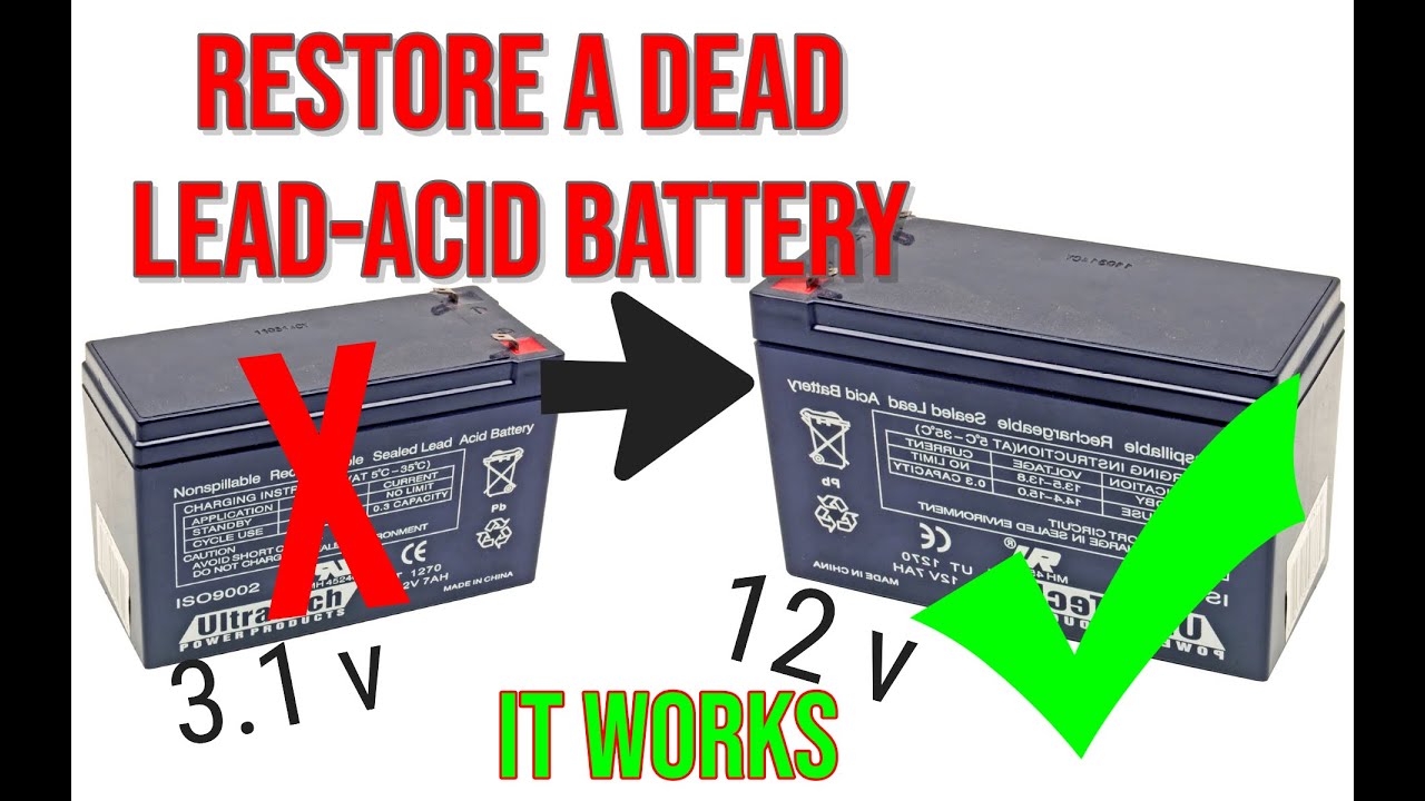 Restore a 12v dead lead-acid battery, YES IT WORKS