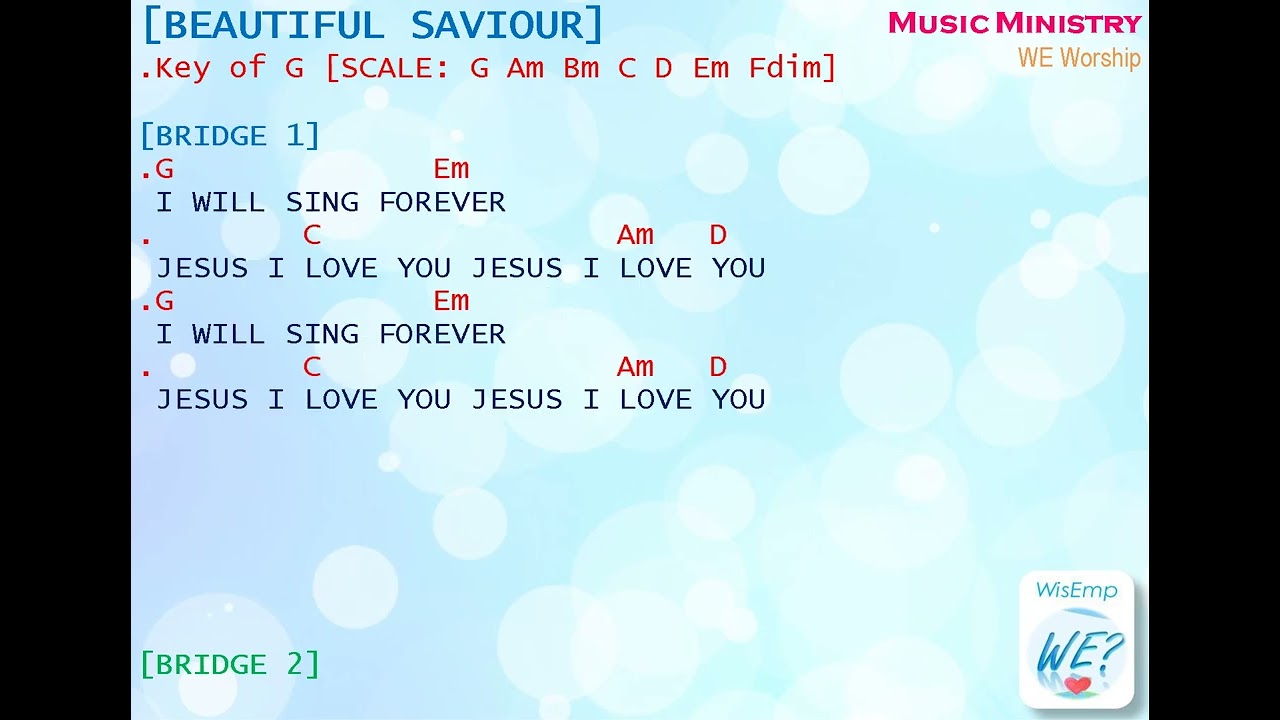 BEAUTIFUL SAVIOUR WE Chords and Lyrics AUDIO COVER Small Big Screen View Planetshakers