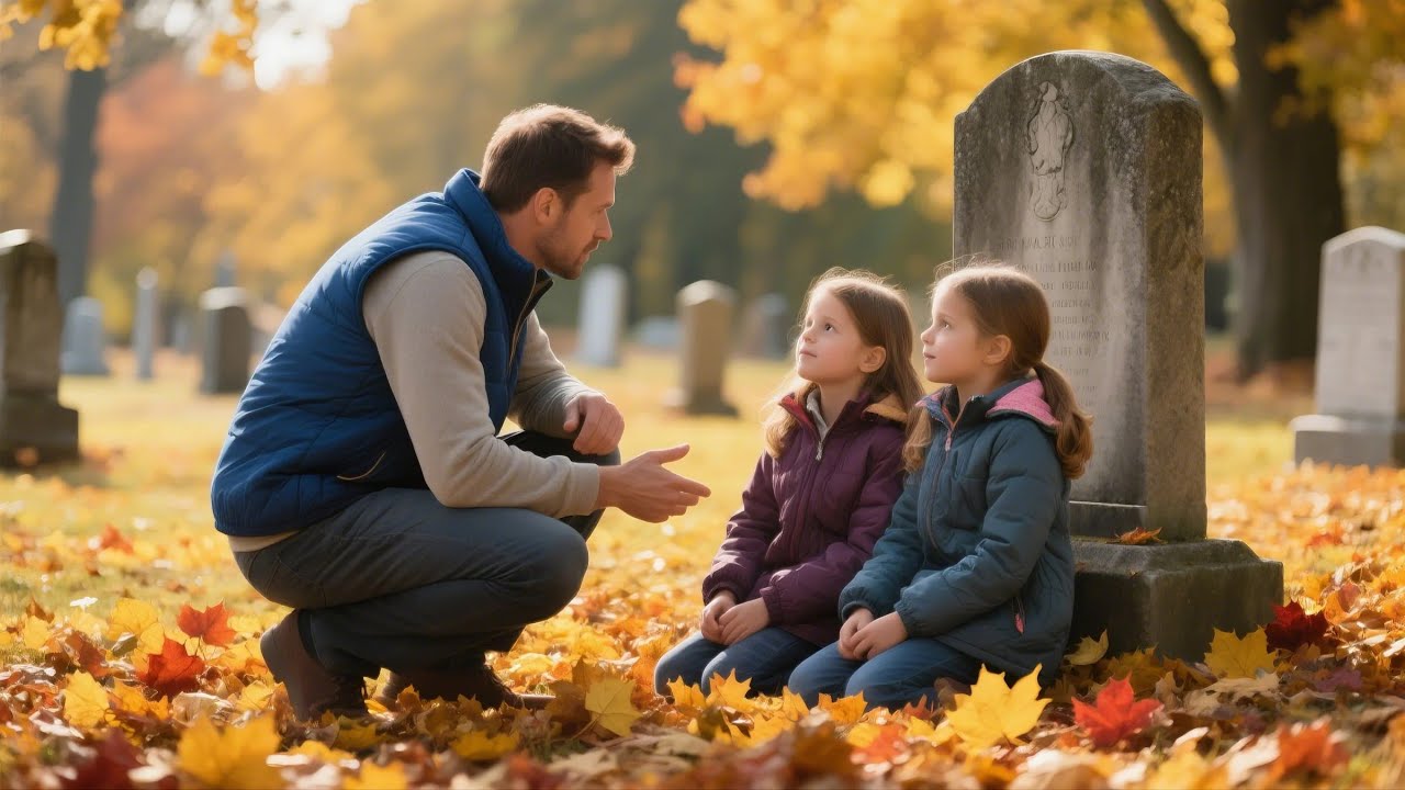 Twin Girls Leave Flowers on a Stranger’s Grave — The Billionaire Notices the Note and Cries