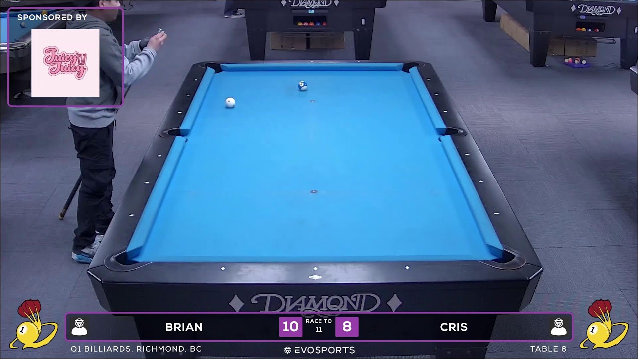 BRIAN vs CRIS - Q1 BILLIARDS - TABLE 6 | EvoSports