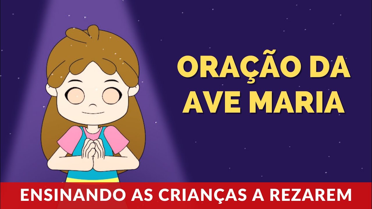 Desenho Católico – Ensinando as Crianças a Oração da Ave Maria