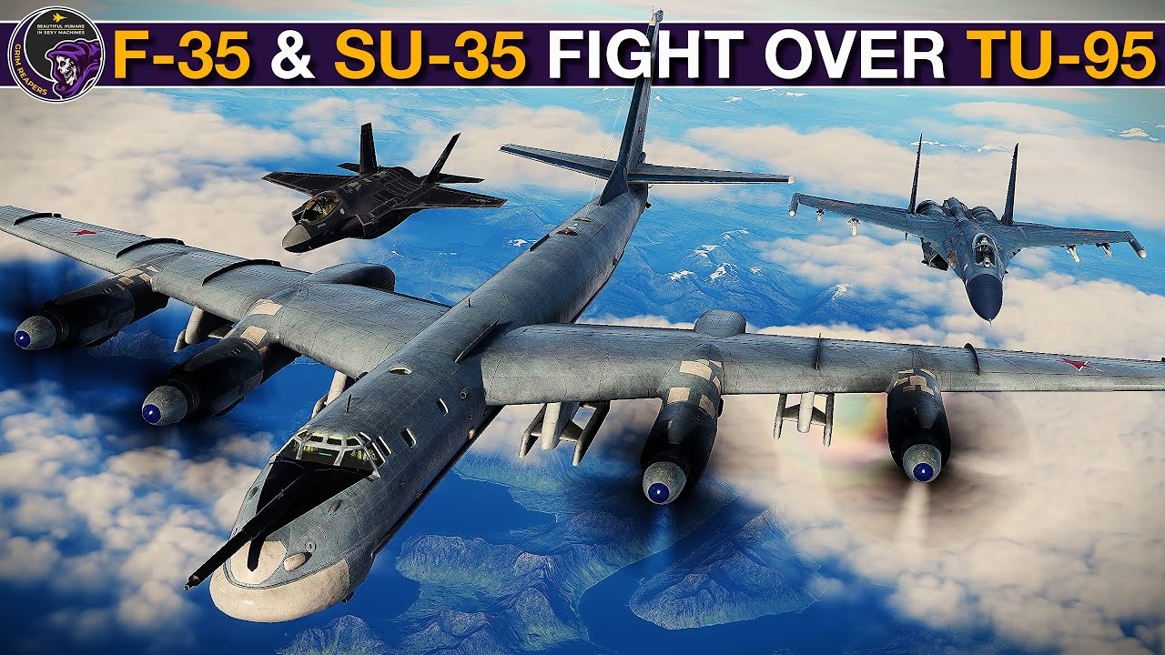 F-35 Interception Of Russian Tu-95 & Su-35 Goes Hot Over Alaska | DCS