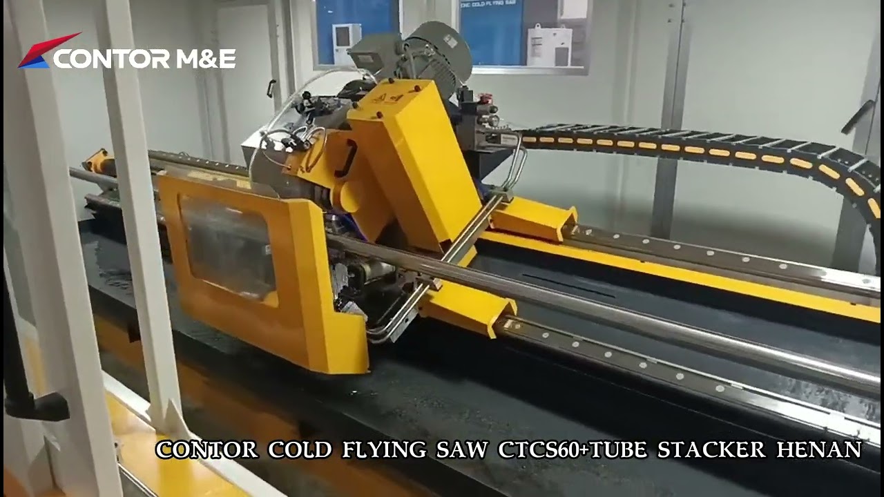 China contor 60 model flying cold saw with tube stacker