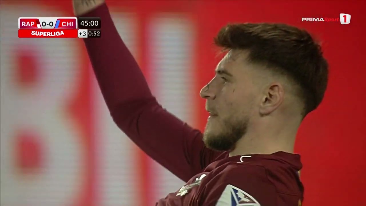 REZUMAT: Rapid - Chindia 2-0. Victorie cu om &icirc;n plus pentru giuleşteni