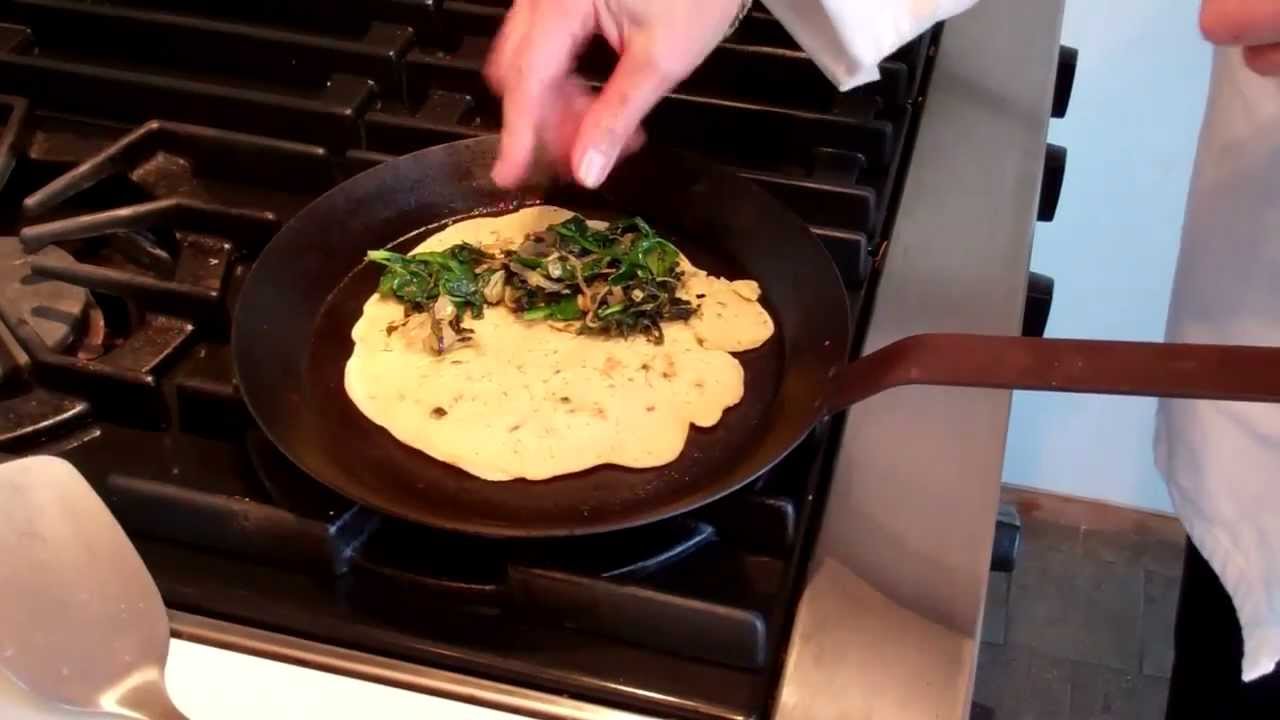 Eggless Spinach & Scallion Omelet