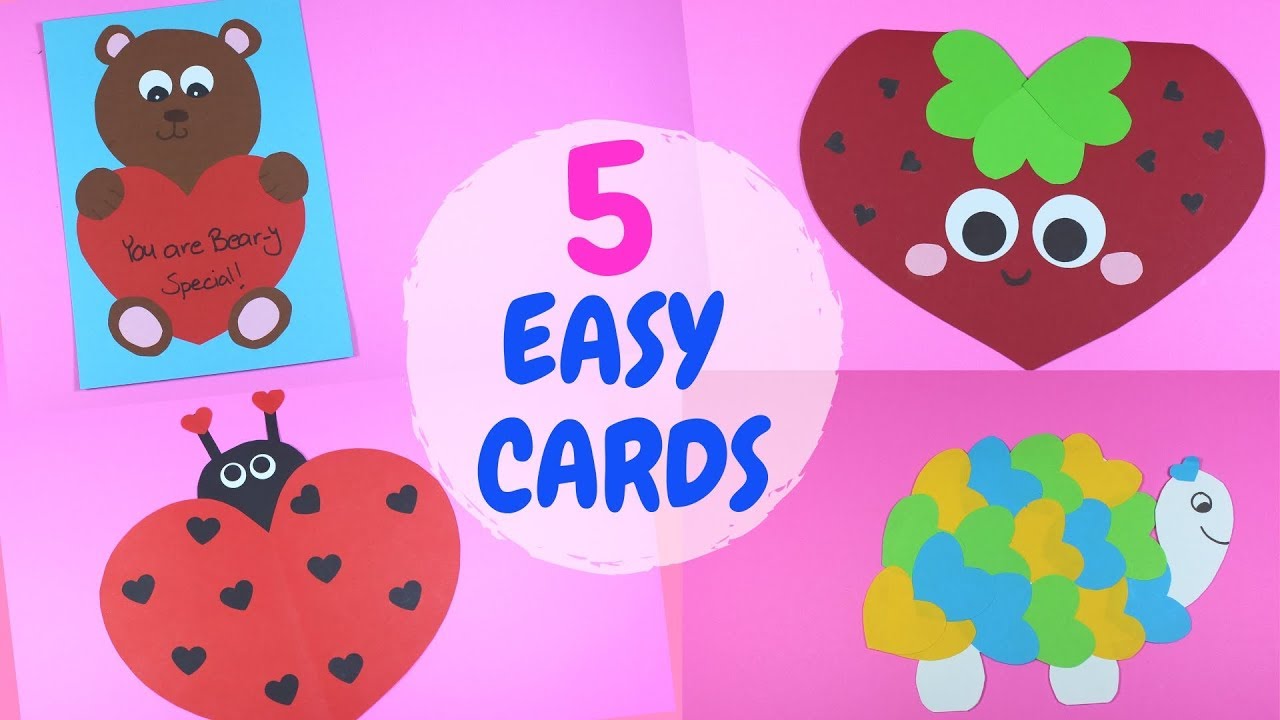 Easy Kids Valentines Day Card Craft | Paper Crafts for Kids