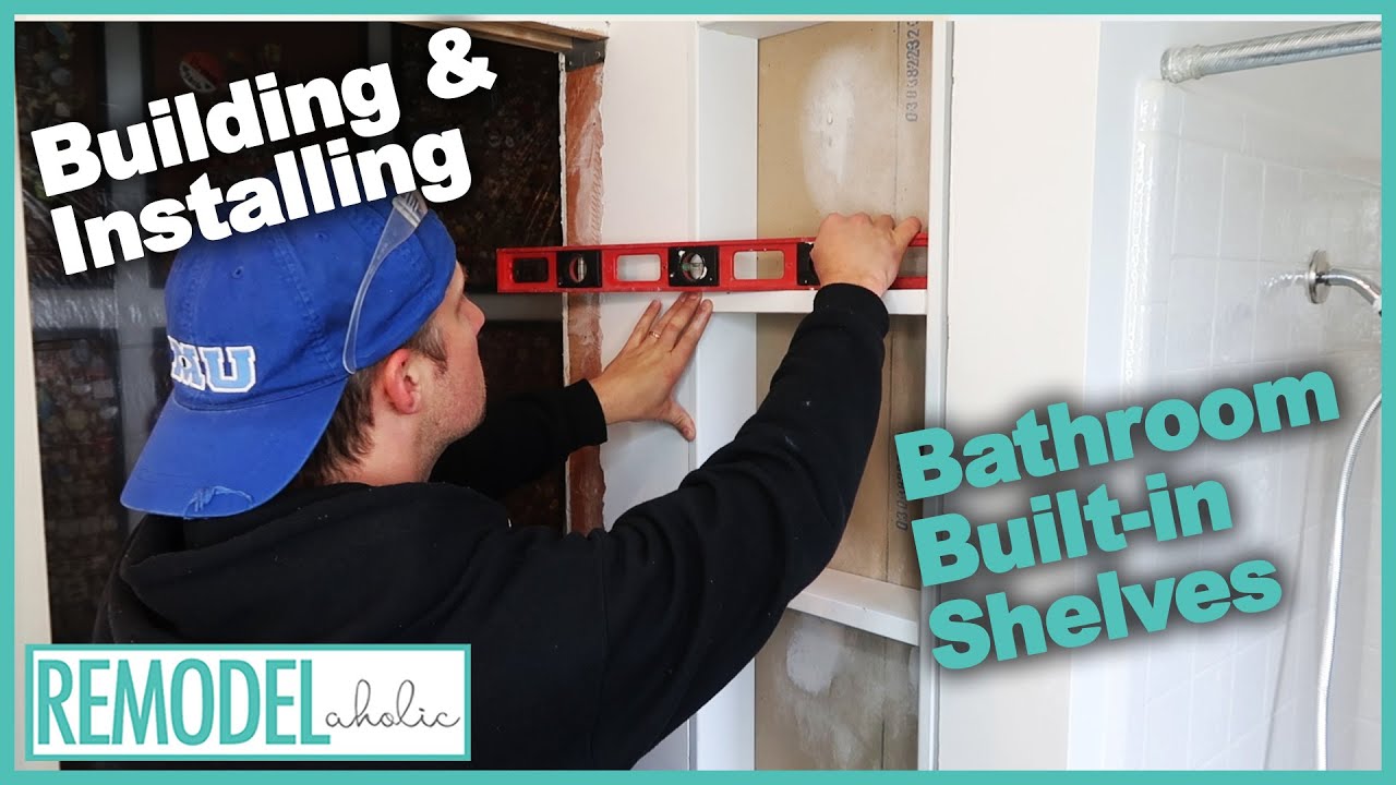 How to Build Shelves for In Wall Bathroom Built-ins