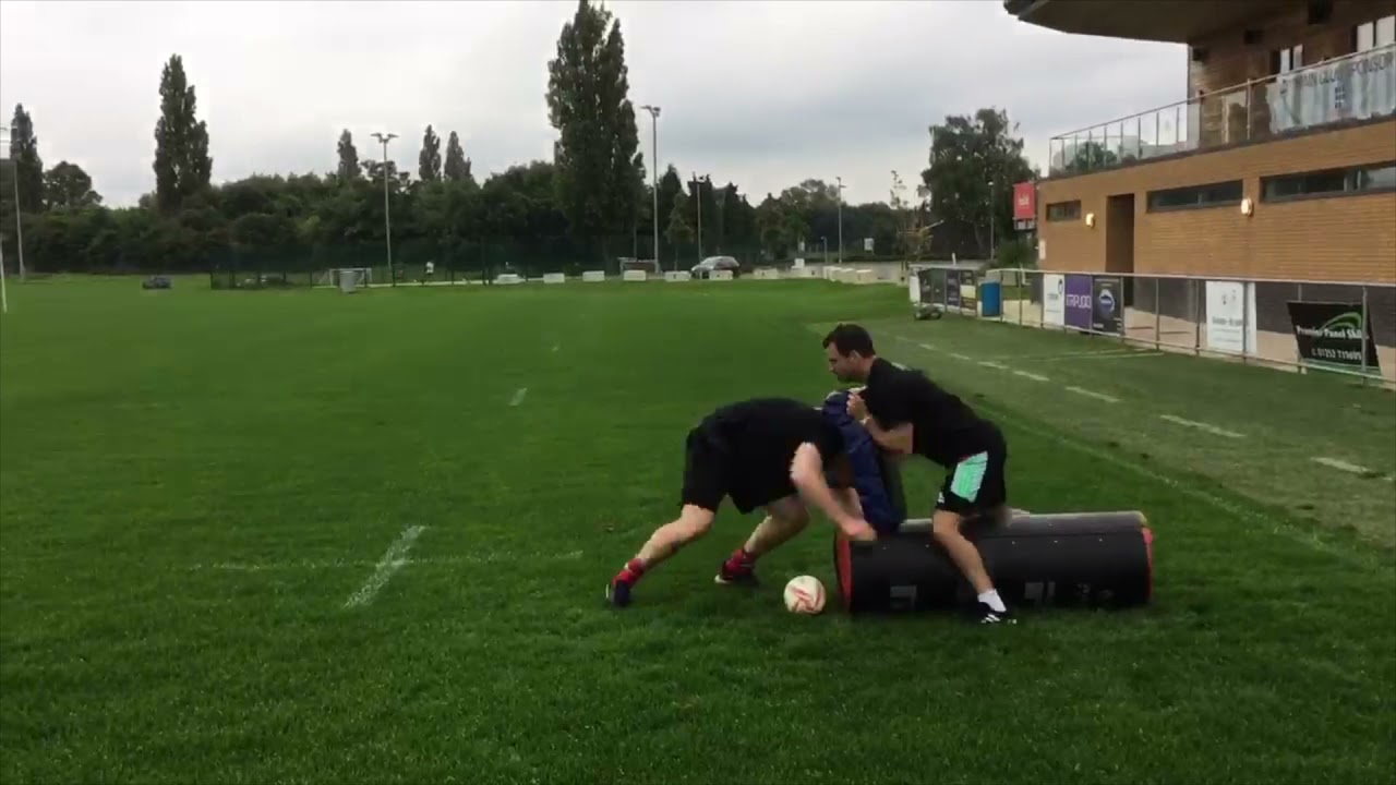 A rugby drill/training to help with clearing a breakdown