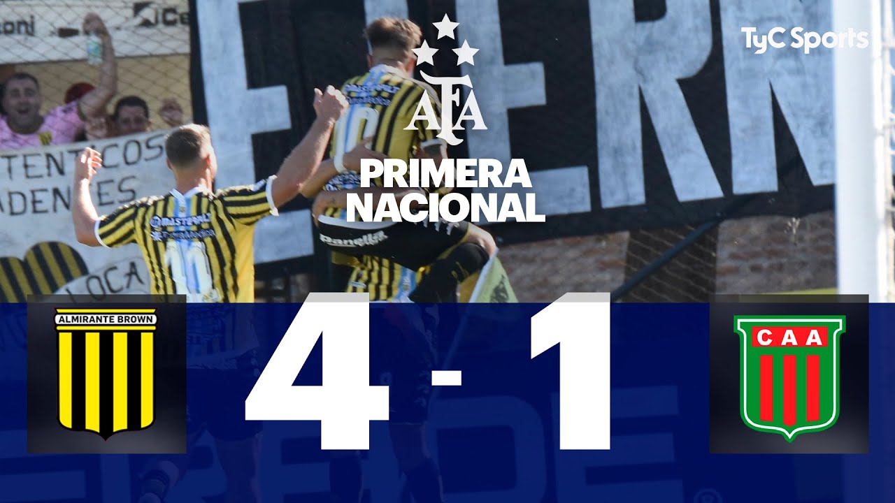 Almirante Brown 4-1 Agropecuario | Primera Nacional | Fecha 3 (Zona A)
